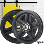 2Pcs Sliding Barn Wooden Door Wheel Closet Hardware Track Rollers Door Pulley Wheels Hanging Rail Roller