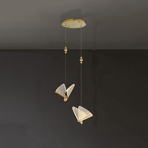 Butterfly LED Crystal Pendant Light | FAUCETEC
