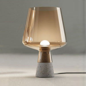 Modern LED Table Lamps Glass Metal Mushroom Goblet Shape Minimalism Bedroom Living Room