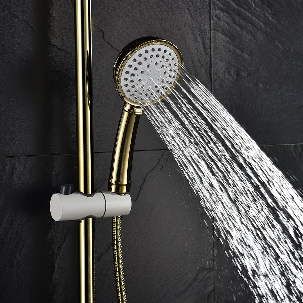Rainfall Shower Faucet System Shower Head With Hand Spray Mount Outside Bath Shower Mixer Taps