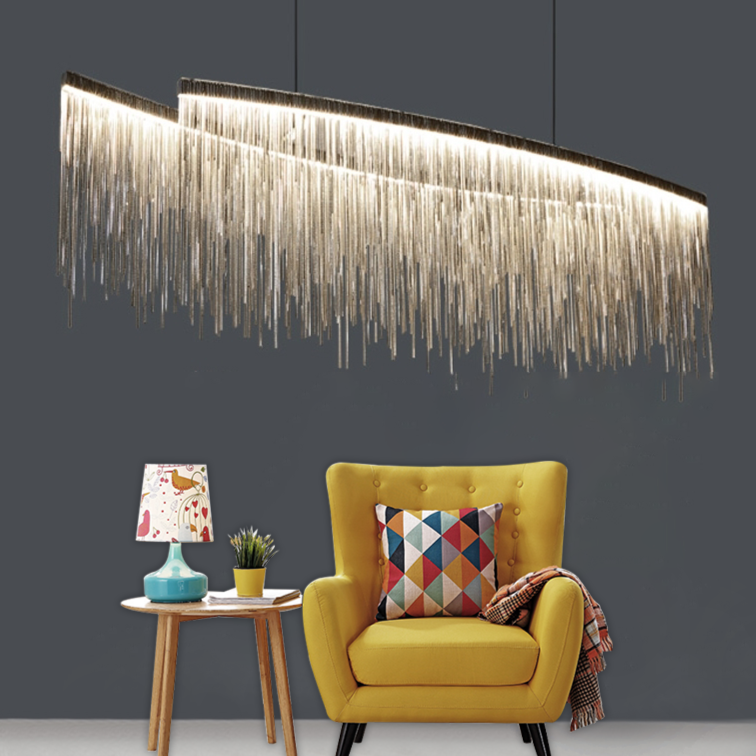 Island Light Multi shade Chandelier Gold | FAUCETEC