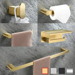 Towel Bar Toilet Paper Holder | Bathroom Accessory Set | FAUCETEC