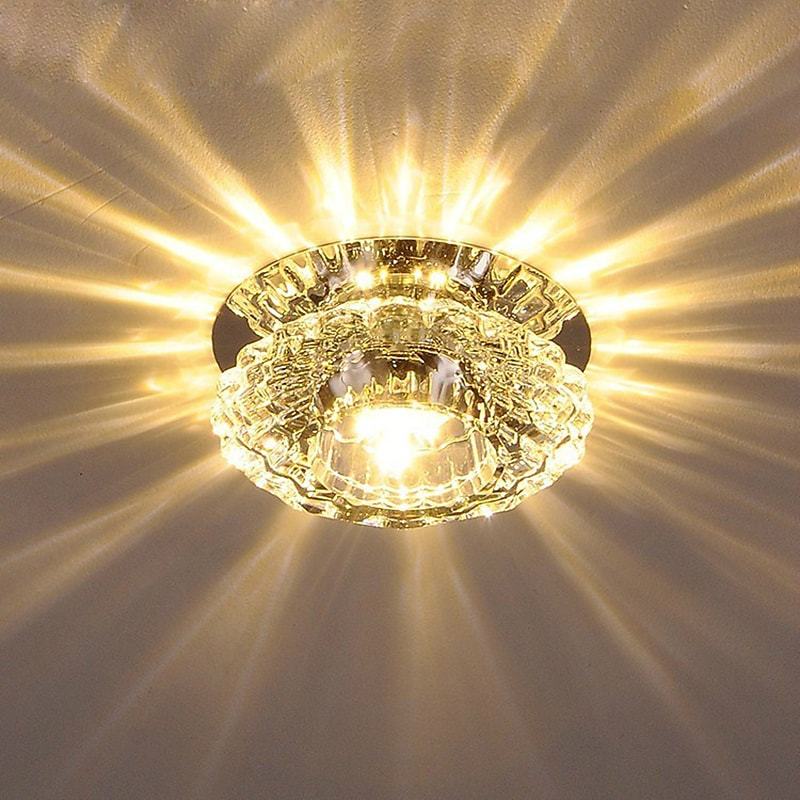 LED Crystal Ceiling Spot Light | Flush Mount Hallway Lights | FAUCETEC