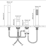 Deck Mount Bathtub Filler | Contemporary Bathtub Faucet | FAUCETEC
