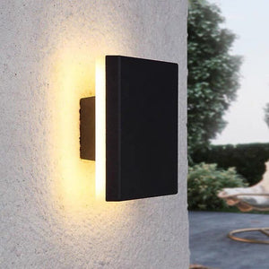 Outdoor Waterproof Wall Light LED 3000K Warm White Modern Square Design Light