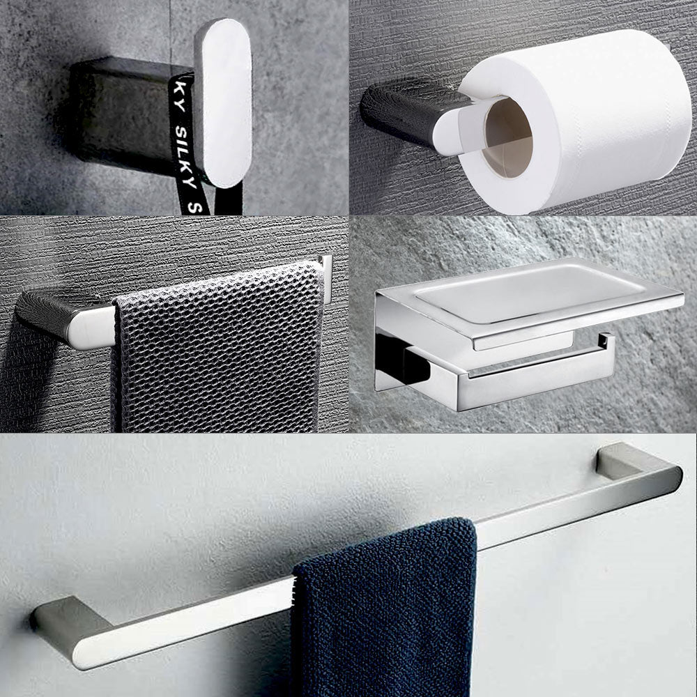 Towel Bar Toilet Paper Holder, Bathroom Accessory Set