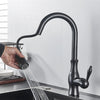 Victorian Single Hole Kitchen Faucet With Pull Down Spray Vintage Kitchen Tap ORB Brushed Chrome