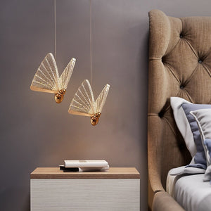 Butterfly LED Crystal Pendant Light | FAUCETEC
