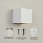 Outdoor Wall Light LED 12W with Adjustable Beam Angle IP65 Waterproof Wall Mount Sconces Exterior Light Fixture