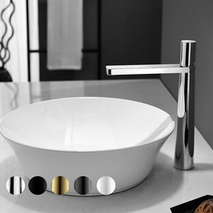 Bathroom Faucet Tall Body Chrome | Deck Mounted Basin Faucet| FAUCETEC