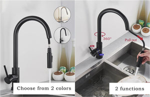 Bronze Kitchen Faucet | Pull Down Kitchen Faucet | FAUCETEC