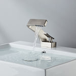 Bathroom Sink Waterfall Faucet | Lavatory Vanity Sink Faucet| FAUCETEC