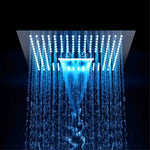 LED Ceiling Mounted Rainfall Shower | Thermostatic Shower | FAUCETEC