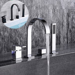 Deck Mount Bathtub Filler | Contemporary Bathtub Faucet | FAUCETEC