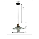 Vintage Style Single Pendant Light For Kitchen Living Room Farmhouse Barn Light Copper Transparent Glass Shade Lamp